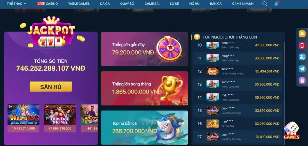 Đa dạng trò chơi cá cược DG789 Chính Thức